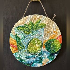 Colorful Beaded Lime Art